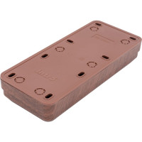 Розетка Intro Quadro 2-205-10 без заземления трехместная 3x2P, 16А-250В, IP20, открытая установка, венге, Б0053815