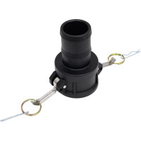 Камлок TITAN LOCK 2in типа С, розетка с хвостовиком (полипроп.) TL200CPP