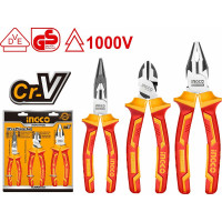 Набор диэлектрического шарнирно-губцевого инструмента INGCO INDUSTRIAL 3 пред. HIKPS28318