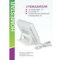 Цифровой термометр-гигрометр с выносным датчиком Homestar HS-0109 104304