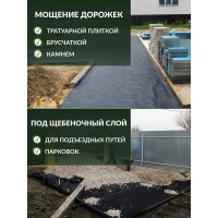 Геотекстиль садовый и строительный 200 1.6x25 м, 120 мкм Доминар P77381