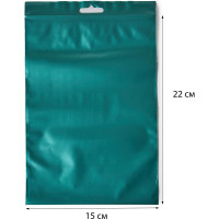 Пакет PACK INNOVATION с замком зиплок, 15x22 см, 60 мкм, с подвесом, зеленый, 100 шт IP0CG152260-1