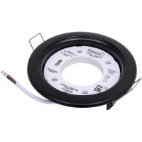 Встраиваемый светильник General Lighting Systems GX53, 108х38мм, черный матовый, IP20 GCL-GX53-H38-MA-BLACK 661239