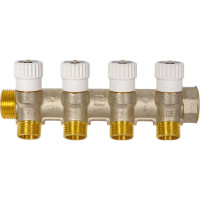 Распределительный коллектор STOUT 3/4, 4 отвода 1/2 SMB 6851 341204 RG008SFVPM6IB3