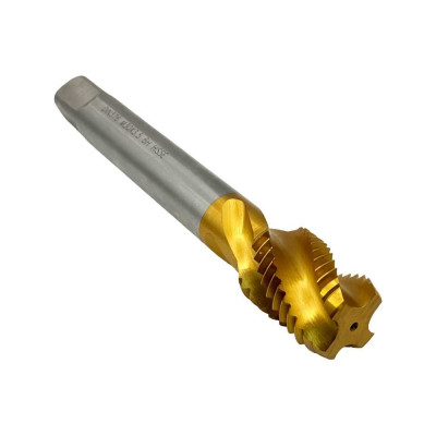 Машинно-ручной метчик для глухих отверстий TORNERI М30x3.5 HSSE 6H DIN376 TiN с винтовой канавкой 039067