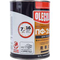 Эмаль для пола OLECOLOR ПФ-266 желто-коричневый, 0.9 кг 4300000258