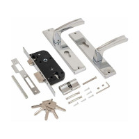 Врезной замок с ручками Аллюр АРТ ЗВ4-70.09 CP хром 10165