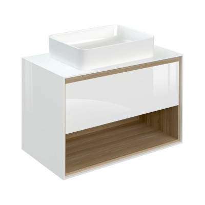 Тумба Cersanit LOUNA 80 со столешницей SP-SZ-LOU80-BL/Wh