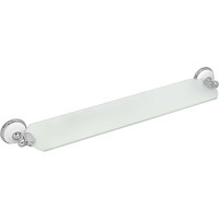 Стеклянная полка Solinne Blanco хром, стекло-сатин B-51111 2552.391