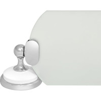 Стеклянная полка Solinne Blanco хром, стекло-сатин B-51111 2552.391