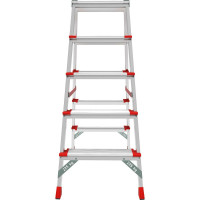 Профессиональная стремянка Новая Высота NV3127, 2x5 ступеней 130 мм, площадка 350x260 мм, Max нагр. 225 кг, 2К башмаки, 3127205