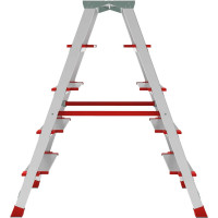 Профессиональная стремянка Новая Высота NV3127, 2x5 ступеней 130 мм, площадка 350x260 мм, Max нагр. 225 кг, 2К башмаки, 3127205
