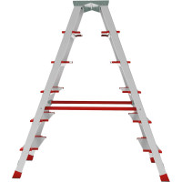 Профессиональная стремянка Новая Высота NV3127, 2x6 ступеней 130 мм, площадка 350x260 мм, Max нагр. 225 кг, 2К башмаки, 3127206