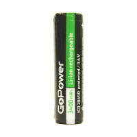 Аккумулятор GoPower Li-ion 18650 (Pan. NCR18650B) BL1 3.6V 3400mAh с защитой высокий контакт 00-00015350