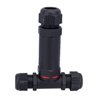 Кабельный коннектор EKF Т-образный (клеммник 3PIN) IP68 FreeTools plc-uac-cb3T