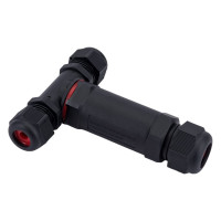 Кабельный коннектор EKF Т-образный (клеммник 3PIN) IP68 FreeTools plc-uac-cb3T