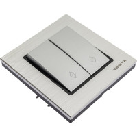 Выключатель Metronex Electric Exclusive Silver Metallic реверсивный двуклавишный FVK050307SER