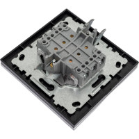Выключатель Metronex Electric Exclusive Silver Metallic реверсивный двуклавишный FVK050307SER