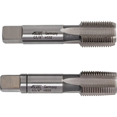 Набор метчиков из 2-х шт. VOELKEL G 3/8 -19 HSSE DIN5157 V55316