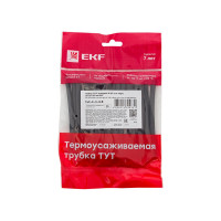 Набор термоусаживаемых трубок EKF ТУТк клеевые 4.8/1.6 нг черные 20шт по 100мм PROxima tut-k-n-4.8