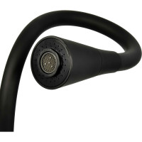 Смеситель для мойки Juguni одноручный, с гибким изливом, 2 режима (черный), гайка 0402.146