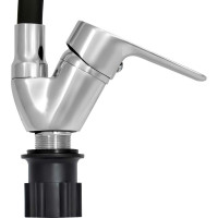 Смеситель для мойки Juguni одноручный, с гибким изливом, 2 режима (черный), гайка 0402.146