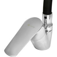 Смеситель для мойки Juguni одноручный, с гибким изливом, 2 режима (черный), гайка 0402.146