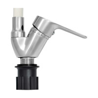 Смеситель для мойки Juguni одноручный, с гибким изливом, 2 режима (белый), гайка 0402.147