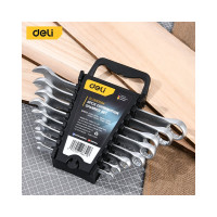 Набор комбинированных гаечных ключей DELI 6-19 мм/8 шт DL130008A (Сталь 40Cr, пластиковый кейс) 98316