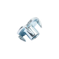 Крыльчатая мебельная забивная гайка DINFIX DIN 1624, оцинкованная, М6, 50 шт. 00-00002843