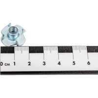 Крыльчатая мебельная забивная гайка DINFIX DIN 1624, оцинкованная, М6, 50 шт. 00-00002843