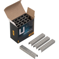 Строительный мебельный степлер DELI металлический с регулировкой + антистеплер DL238105 с набором скоб в кейсе (Тип «П» 4-14мм, «U» 10-12мм и «T» 10-14мм по 2000шт каждых) 98418