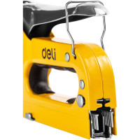 Строительный мебельный степлер DELI металлический с регулировкой + антистеплер DL238105 с набором скоб в кейсе (Тип «П» 4-14мм, «U» 10-12мм и «T» 10-14мм по 2000шт каждых) 98418