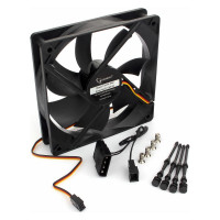 Тихий вентилятор Gembird 120x120x25, гидрод., 3 pin/4pin Molex, провод 30 см, S12025H-3P4M