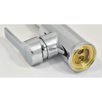 Смеситель для мойки Juguni с цветным изливом "Luxe" (черный) 0402.486