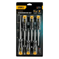 Набор отверток DELI dl620006 SL5x75, SL5x100, SL6x150, PH1x75, PH1x100, PH2x150, 6 шт. 104547