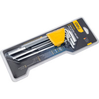 Набор сверхдлинных шестигранных ключей DELI dl3089 1,5-10 мм, материал Cr-V, 9 шт. 104478