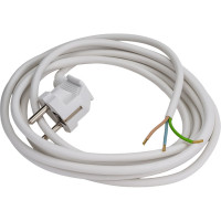Сетевой шнур Мастер Тока ПВСбм 3x1 белый, 10А, с заземлением, 3м, угловая вилка СШ0027