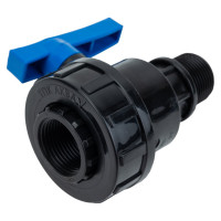 Шаровой компрессионный кран ПОЛИТЭК ВР/НР 3/4x3/4 ТПК-АКВА, 552223434