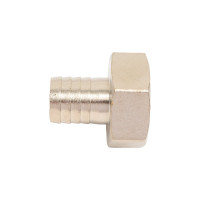 Штуцер для шланга сантехнический MasterProf 3/4", размером 1" х 20 мм латунный никелированный внутренняя резьба ИС.071907