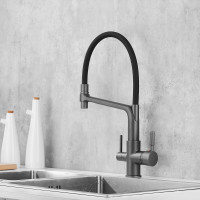 Смеситель для кухни ROSE с подключением к фильтру питьевой воды, темно-серый R658Y