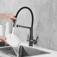 Смеситель для кухни ROSE с подключением к фильтру питьевой воды, темно-серый R658Y