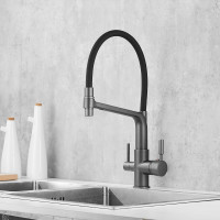 Смеситель для кухни ROSE с подключением к фильтру питьевой воды, темно-серый R658Y