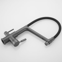 Смеситель для кухни ROSE с подключением к фильтру питьевой воды, темно-серый R658Y