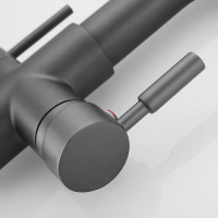 Смеситель для кухни ROSE с подключением к фильтру питьевой воды, темно-серый R658Y