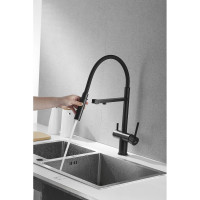 Смеситель для кухни ROSE с подключением к фильтру питьевой воды, черный R958H