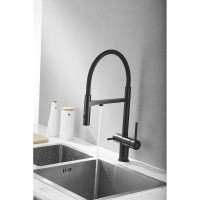 Смеситель для кухни ROSE с подключением к фильтру питьевой воды, черный R958H