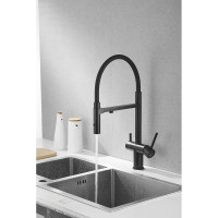 Смеситель для кухни ROSE с подключением к фильтру питьевой воды, черный R958H