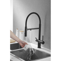 Смеситель для кухни ROSE с подключением к фильтру питьевой воды, черный R958H