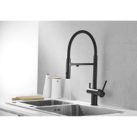 Смеситель для кухни ROSE с подключением к фильтру питьевой воды, черный R958H